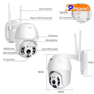 [*] PTZ WiFi Cámara De Seguridad IP66 Impermeable IP CCTV Domo Audio De 2 Vías