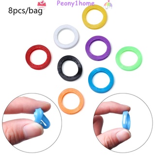 Ph 8 pzs/juego De bolsas De silicona elásticas huecos colores aleatorios Topper/soporte De llaves/cubiertas De llaves
