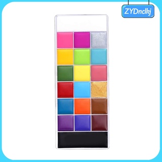 20 Colors Face Body Paint Oil Palette Oil Based Painting Set for Kids Adult
