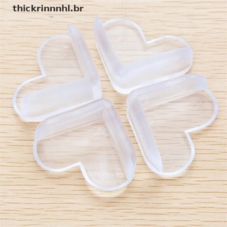 (thhlhot) 4x Protector de silicona seguro para bebé, mesa, corazón, esquina, borde de esquina, cubierta [thhlnnhl] (4)