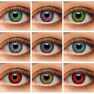 Lentes de contacto oscuras de gran diámetro para ojos oscuros o claros, disponibles durante un año, con estuche gratuito