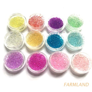 farmland 12 unids/set diy cristal epoxi relleno de color burbujas de resina uv pegamento imitación blister burbuja perlas material de relleno