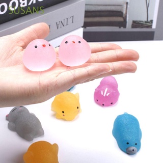 SUSANS Mini Decompression Balls Squeeze Mochi Toys Stress Relief Toy Antistress Ball Soft Sticky Cute Anmail Soft Rubbers Novelty Gags