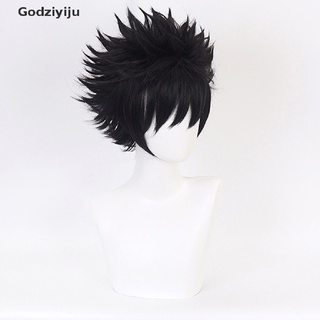 Godziyiju Anime personajes de dibujos animados Dabi peluca negra ventiladores de pelo ondulado Cosplay fiesta de exhibición MY