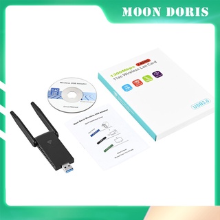 [lua Doris] tarjeta De red inalámbrica Wifi Usb 3.0 con doble Banda Para computadora (4)