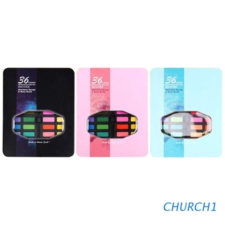 CHURCH Solid acuarela Set de pintura de 36 colores arte conjunto con pincel de agua pluma acuarela pintura pigmento