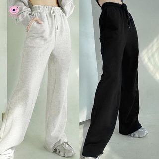 pantalones de cintura alta streetwear harajuku mujeres ancho pierna pantalones coreano streetwear negro s