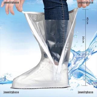 [Base] impermeable lluvia reutilizable zapatos cubierta antideslizante cremallera botas de lluvia
