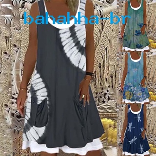 [venta] vestido de verano estampado floral falso de dos piezas mujeres cuello redondo sin mangas mini vestido para fecha