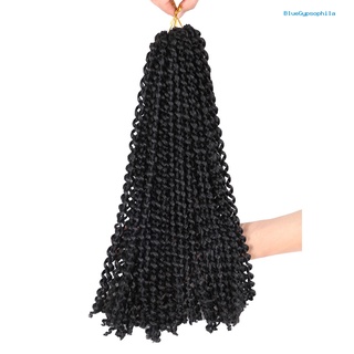 bluegypsophila 45cm twist crochet trenzas onda de agua rizado ondulado peluca extensión de pelo sintético (9)