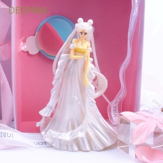 DESPINA 15cm Figure Model Toys Anime Miniatures Sailor Moon Action Figure Gifts For Friends Desktop Ornaments Statue PVC Wedding Dress Action Figurine Doll Toy/Multicolor