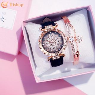 [reloj Solo]relojes analógicos de cuarzo casuales con flores de diamante impermeables accesorios de moda para mujer