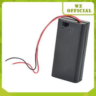 [WZ Official] 6.6 3.2 2 cm funda de batería con cables para 2 baterías AA