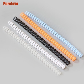 [Purelove] 5 piezas de 30 agujeros de plástico de hoja suelta anillo de encuadernación de resorte espiral anillos suministros de oficina (7)