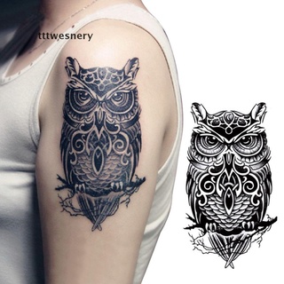 *tttwesnery* New Temporary Tattoo Hand Painted Owl Tattoo Stickers Waterproof Tattoo Stickers hot sell