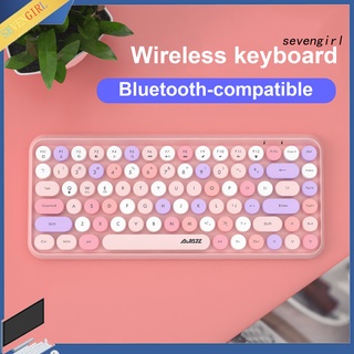 Sev-ajazz 308I teclado de ordenador inalámbrico portátil amplia compatibilidad 84 teclas Bluetooth compatible con Tablet teclado para oficina