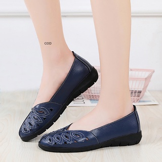[COD] Womens Flats Breathable Hollow Out Shoes Comfort Walking Casual Loafers HOT