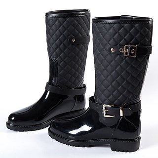 la moda de calidad de agua zapatos de lluvia caliente de las mujeres plaidlady botas de lluvia en la lluvia botas de las señoras botas de lluvia de las mujeres botas de zapatos