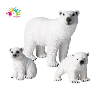 3pcs ern precioso mini oso polar decoración del hogar accesorios para el hogar miniatura animales de jardín (1)
