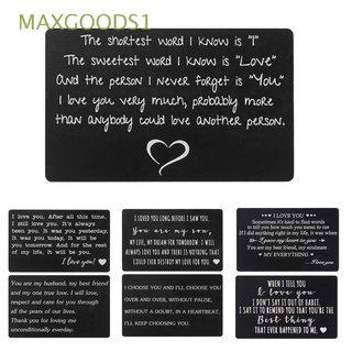 Maxgoods1 De Metal Valentine Para hombres mujeres mujeres mujeres love note regalos De cumpleaños monedero monedero De insertar tarjeta