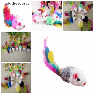 [AOHR] 1Pcs/lot Soft Fleece False Mouse Cat Toys Colorful Feather Funny Playing Toys CVB