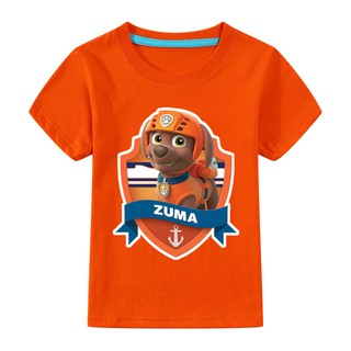PAW PATROL Adorable patrulla canina Zuma niños niñas camiseta de manga corta niños niños camiseta niños Top verano
