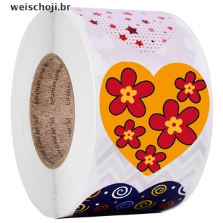 Wei 500 piezas/rollo adhesivo De día De san valentín gracias/Etiquetas De sellado/nuevo etiqueta.
