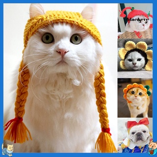 bl-lindo de dibujos animados hecho a mano perro gato sombrero animal fiesta disfraz gorra mascota decoración accesorio
