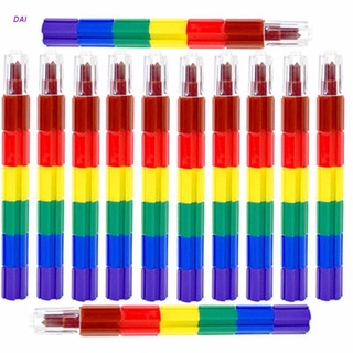 Set De 6 colores lápiz De Cera con pilas De eslabones y construcción