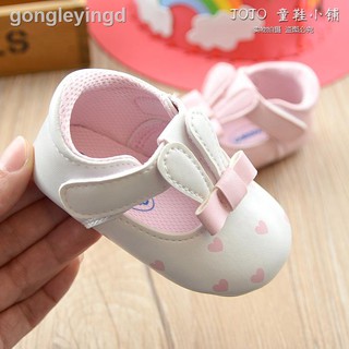 Mujer bebé princesa zapatos 0-6-12 meses zapatos de bebé suave suela de goma antideslizante zapatos de niño de 1 año de edad dulce recién nacido (7)
