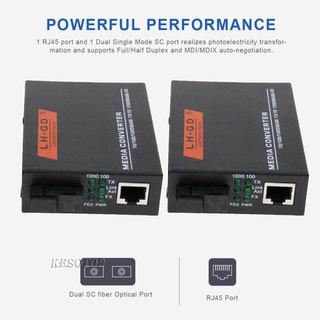 [KESOTO2] 2pcs 1000M externo Ethernet convertidor de medios de un solo modo de fibra transceptor (8)