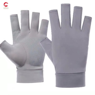 Guantes transpirables antideslizantes aekux Para hombre con diseño De Dedos/guantes Para Pesca/manejar/montar/aire libre (9)