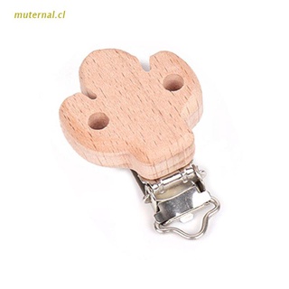 MUT Natural Beech Wood Baby Pacifier Clips Dummy Clips DIY Pacifier Chain Accessory