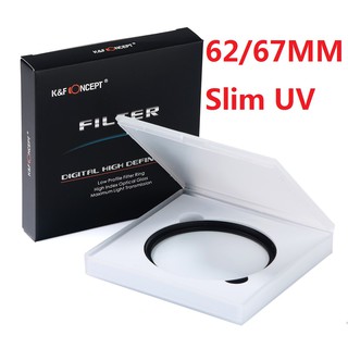 K&F CONCEPT - filtro de lente de cámara UV (62 mm)