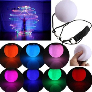 CG LED Light up Multi Color brillante POI lanzado bola para danza del vientre mano