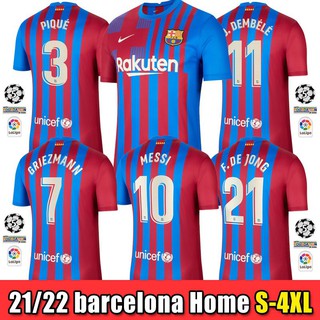 Barcelona casa talla S-4XL camisa 2021-2022 fútbol 21/22 manga corta hombre fans jersey