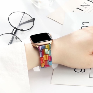 Correa de resina para Apple watch 44 mm banda iwatch Series 6 SE 5 4 3 2 1 reloj de pulsera accesorios 42 mm lazo 38 mm pulsera reemplazo 40 mm