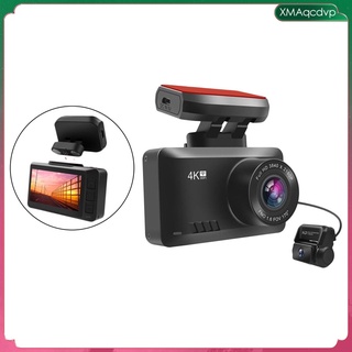 cámara de coche dash cam 4k+1080p delantero trasero ultra hd wifi gps cámara de salpicadero