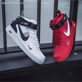 [en stock] Nike Air Force 1 alta utilidad de moda zapatos deportivos de los hombres y las mujeres casual zapatos de baloncesto