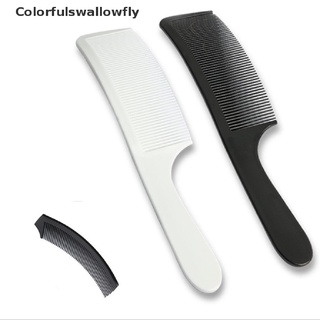 colorfulswallowfly 2pcs negro curva afeitadora clipper corte peine peluquería plana superior peine csf (1)
