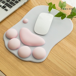 [Paulom] Desk Mouse Pad Anti-skid Protective Ergonomic Soft Mouse Pad Cushion with Wrist Rest for Office