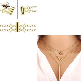 4 piezas de cierre magnético para collar de oro y plata chapado en tubo de bloqueo conectores para pulsera joyería (4 piezas - BO) CR1