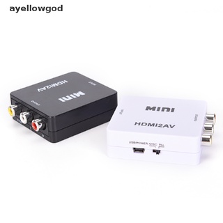 [ayellowgod] HDMI To RCA AV/CVBS Adapter HD 1080P Mini HDMI2AV Video Converter . (2)