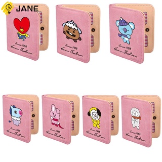 Jane lindo monedero organizador BTS Kpop Mini cartera mujeres llaves bolsa de cuero PU niños regalos bolsa de almacenamiento de auriculares paquete titular de la tarjeta