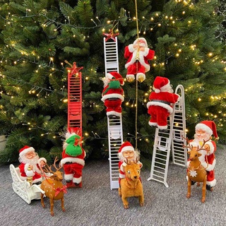 navidad props santa claus escalada escalera modelado eléctrico escalada escalera de navidad decoración suministros