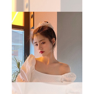 insBanda de pelo de estilo coreano de vientre de cerdo estilo japonés Cola de Caballo chica chifón vientre cuerda de pelo de verano elegante Hada cuerda de pelo (1)