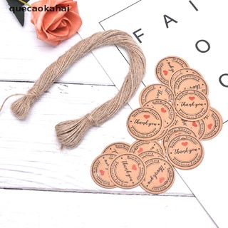 Quecaokahai 100Pcs Kraft Paper Thank You Tags Wedding Gift Packaging Decoration Hang Labels CL