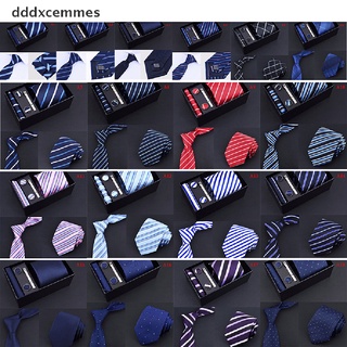 *dddxcemmes* juego de 5 piezas caja de regalo de negocios formal corbata pañuelo gemelos para hombre corbata venta caliente