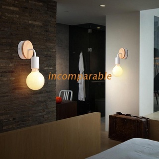 inco madera luz de pared industrial decoración retro aplique de noche lámpara de pared vintage interior iluminación de pared accesorio e27 110v 220v