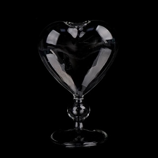 glwg macetas de vidrio de corazón florero de cristal decoración del hogar florero florero decoración de escritorio brillo (4)